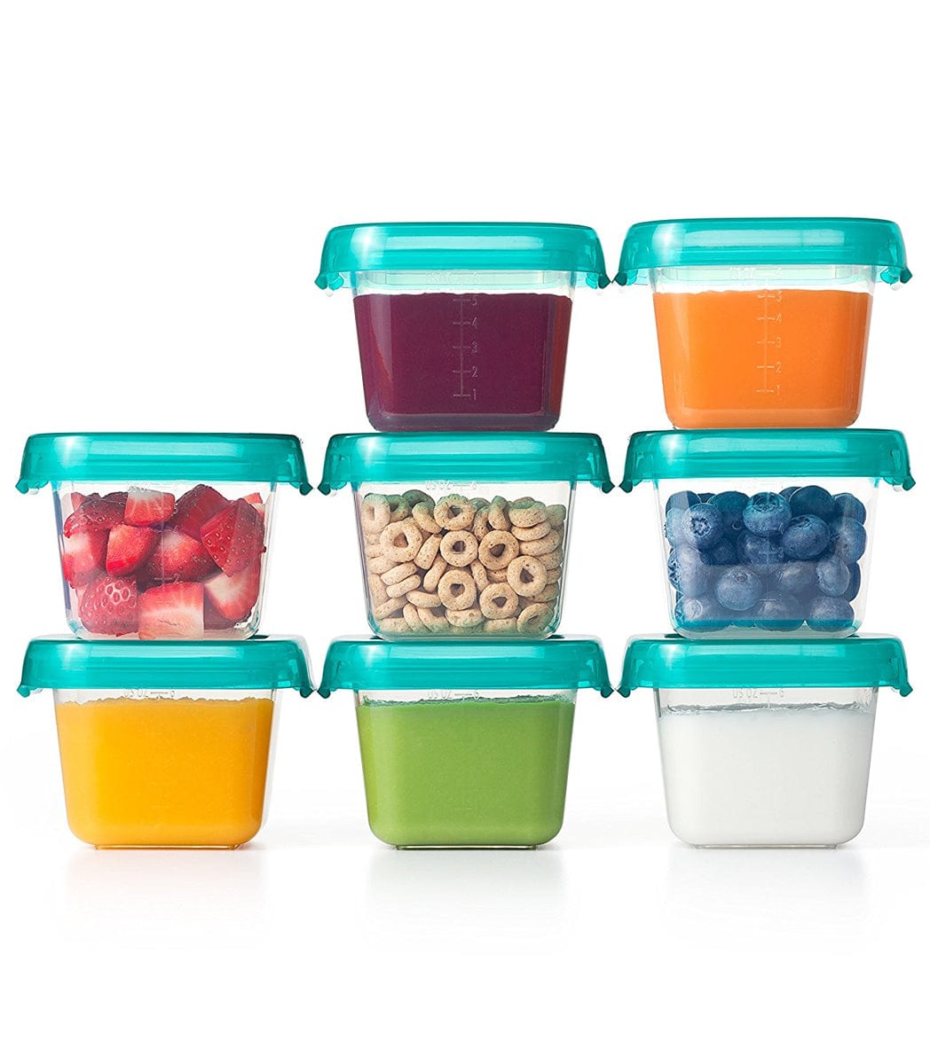 OXO Tot Baby Blocks Freezer Storage Containers, 6 Oz - Teal - 61120200