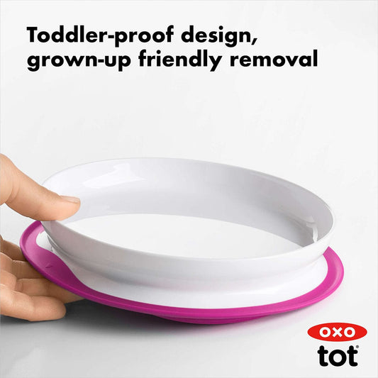 OXO Tot Stick & Stay Plate - Pink - 61120800