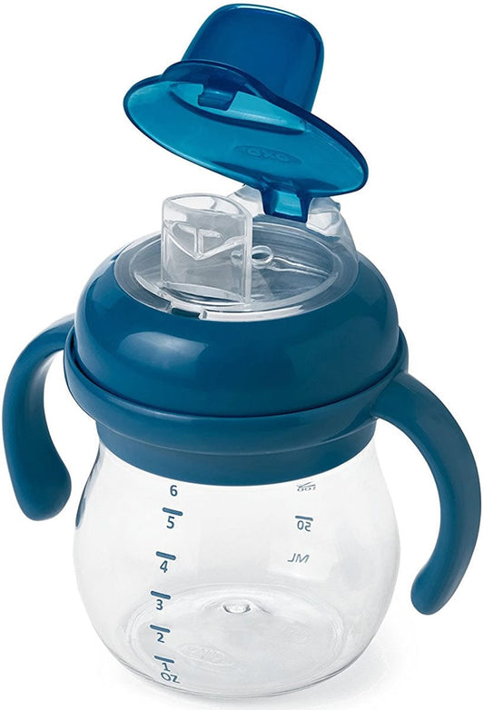 OXO Tot Transitions Soft Spout Sippy Cup Set, 6 oz - Navy - 61127600