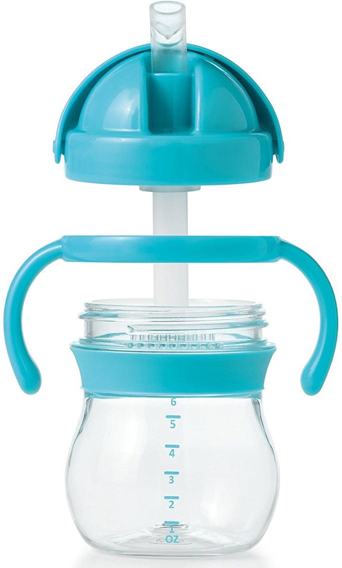 OXO Tot Transitions Straw Cup with Handles, 6 oz - Aqua - 61101100