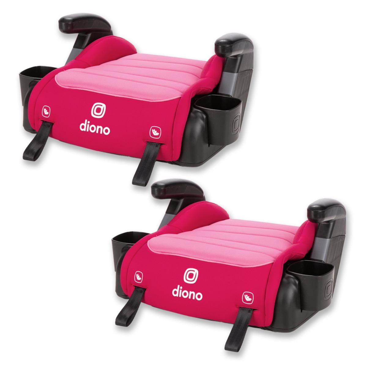 Diono Connect3 RXT Backless Booster Car Seat (Latch), 2 Pack - Pink Cotton Candy - 56234-NA-01