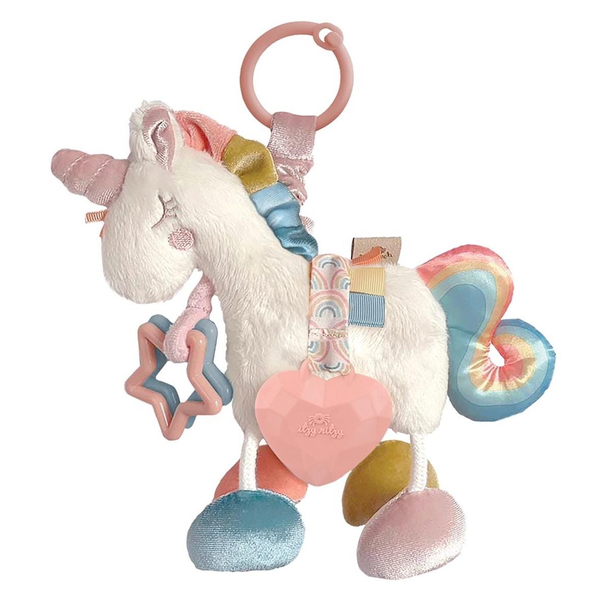 Itzy Ritzy Link & Love Activity Plush with Teether - Unicorn - AVP8310