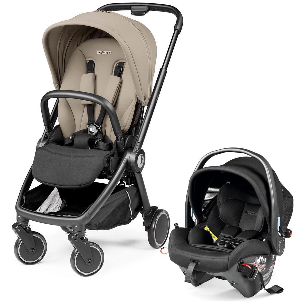 PEG City Loop Stroller + Primo Viaggio Urban Mobility Baseless Infant Car Seat Travel System Bundle