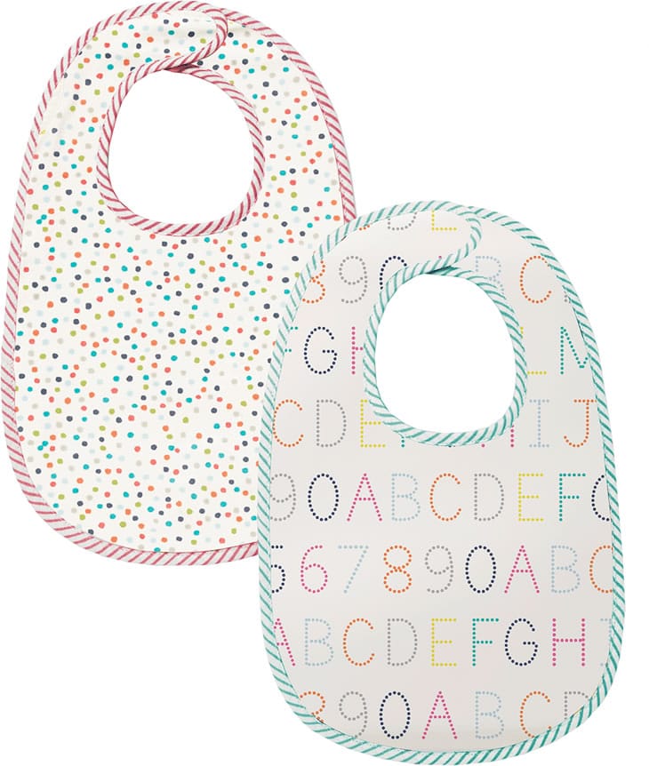 Petit Pehr Bibs, Set of 2 - Alphabet / Multi Dots - ALDTBIM
