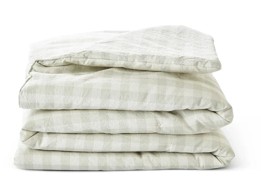 Petit Pehr CheckMate Toddler Blanket, Large - CheckMate Fog - CMBKTLG03