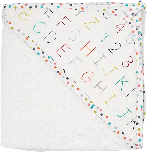 Petit Pehr Hooded Towel - Alphabet - ALPHHTM