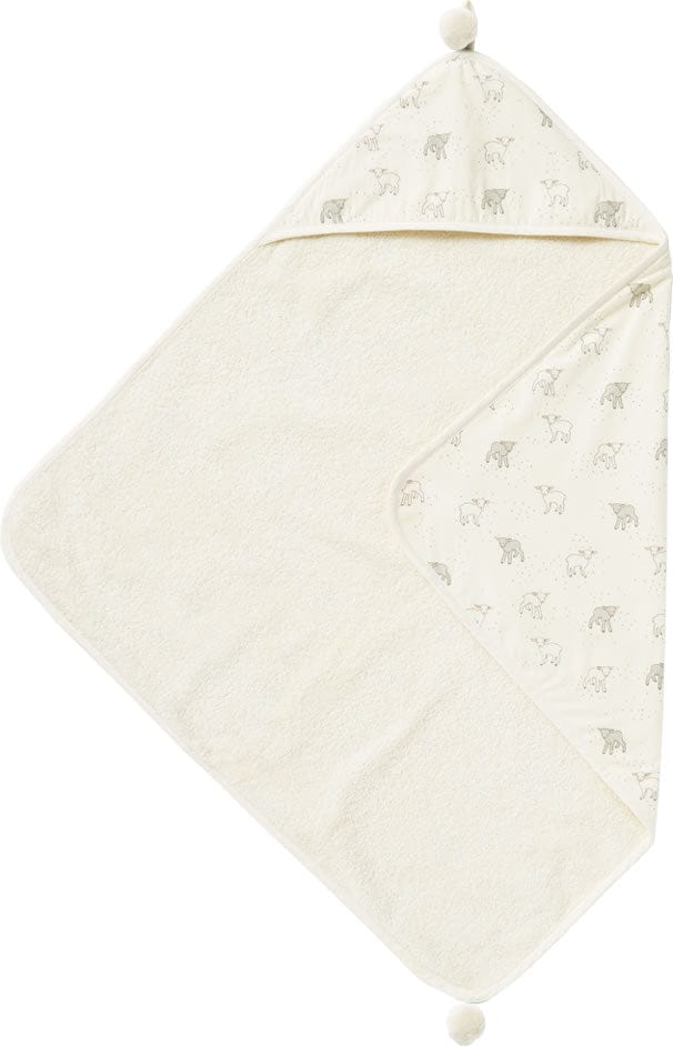 Petit Pehr Hooded Towel - Light Grey Little Lamb - LAMHT