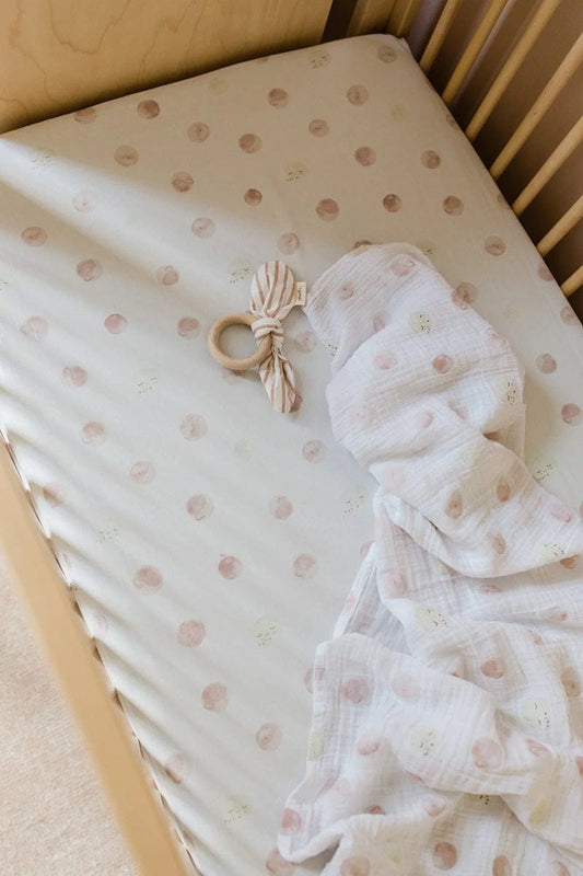 Petit Pehr Organic Crib Sheet - Luna Dawn (Pink) - LUNCS01