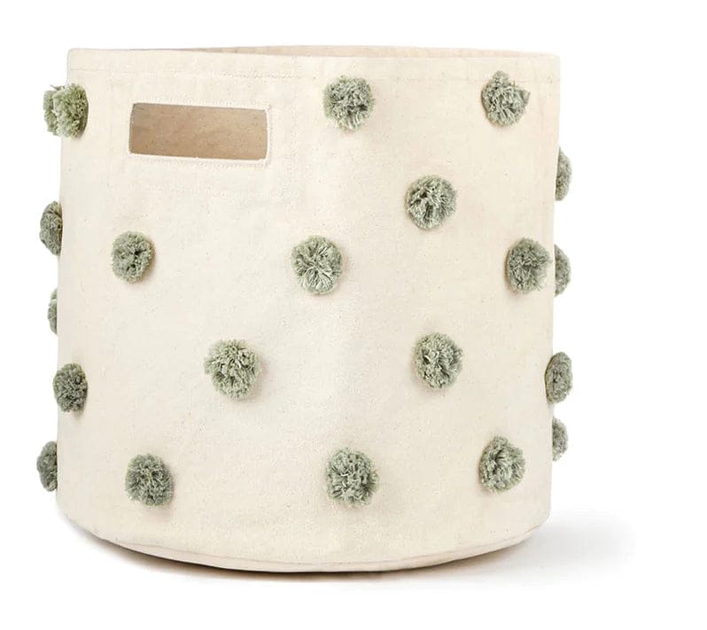 Petit Pehr Pom Pom Basket - Bin - Sage - PPB24