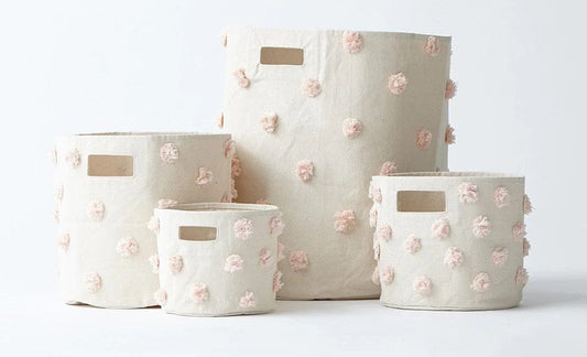 Petit Pehr Pom Pom Basket - Mini - Blush - PPM01