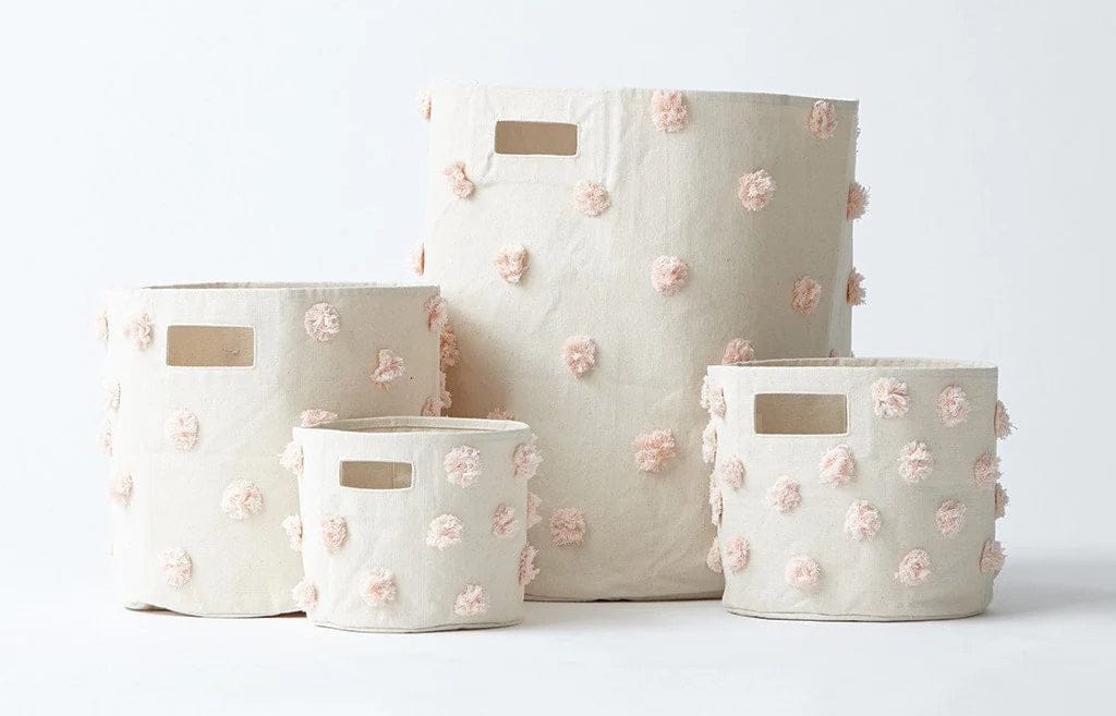 Petit Pehr Pom Pom Basket - Pint - Blush - PPPT01