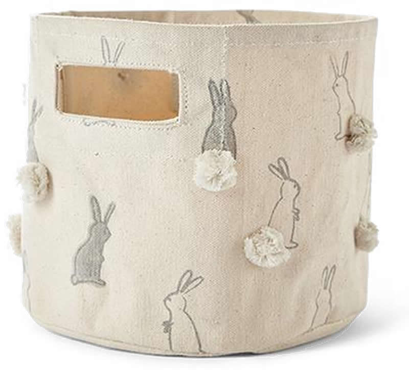 Petit Pehr Pom Pom Mini Storage Basket - Bunny Hop - BNHM