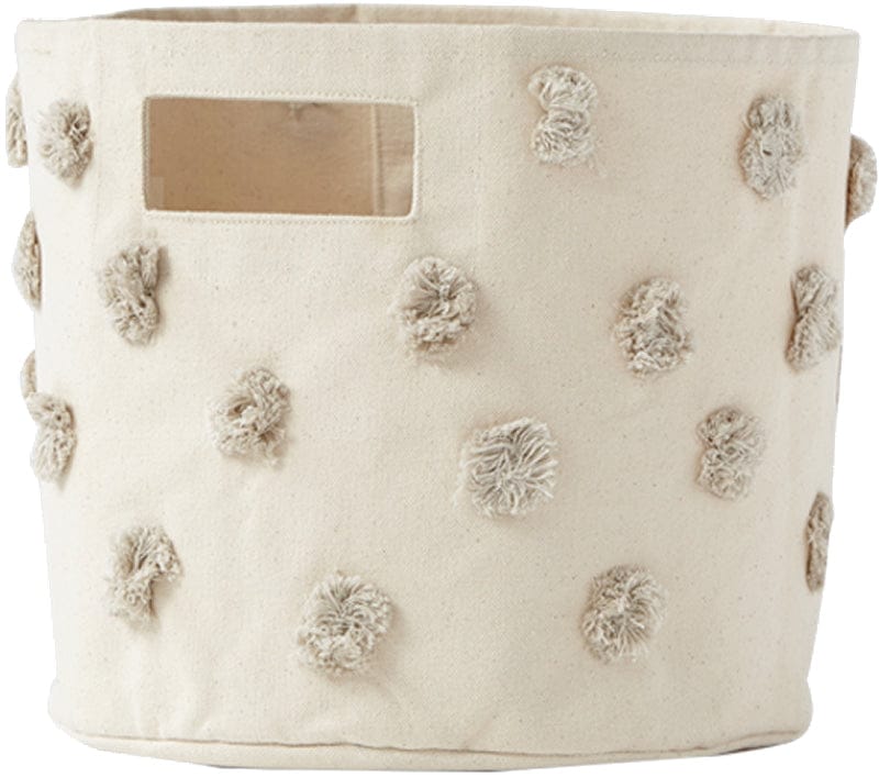 Petit Pehr Pom Pom Pint Storage Basket - Grey - PPPT03