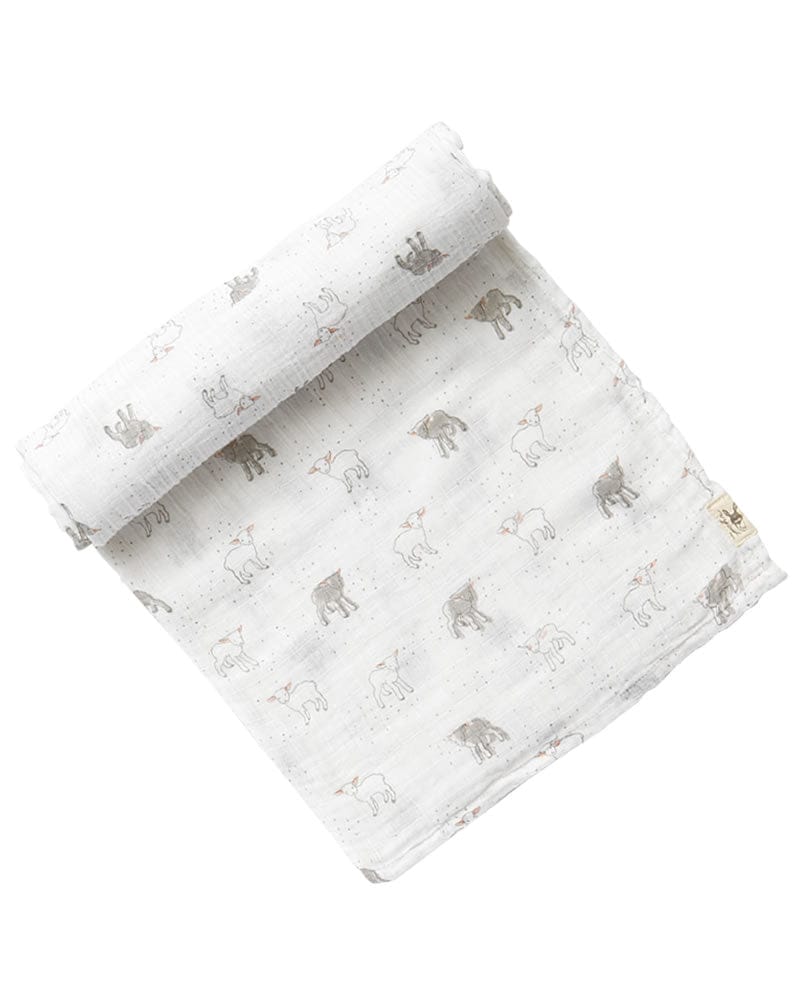 Petit Pehr Wrap Me Up Swaddle - Light Grey Little Lamb - LAMS