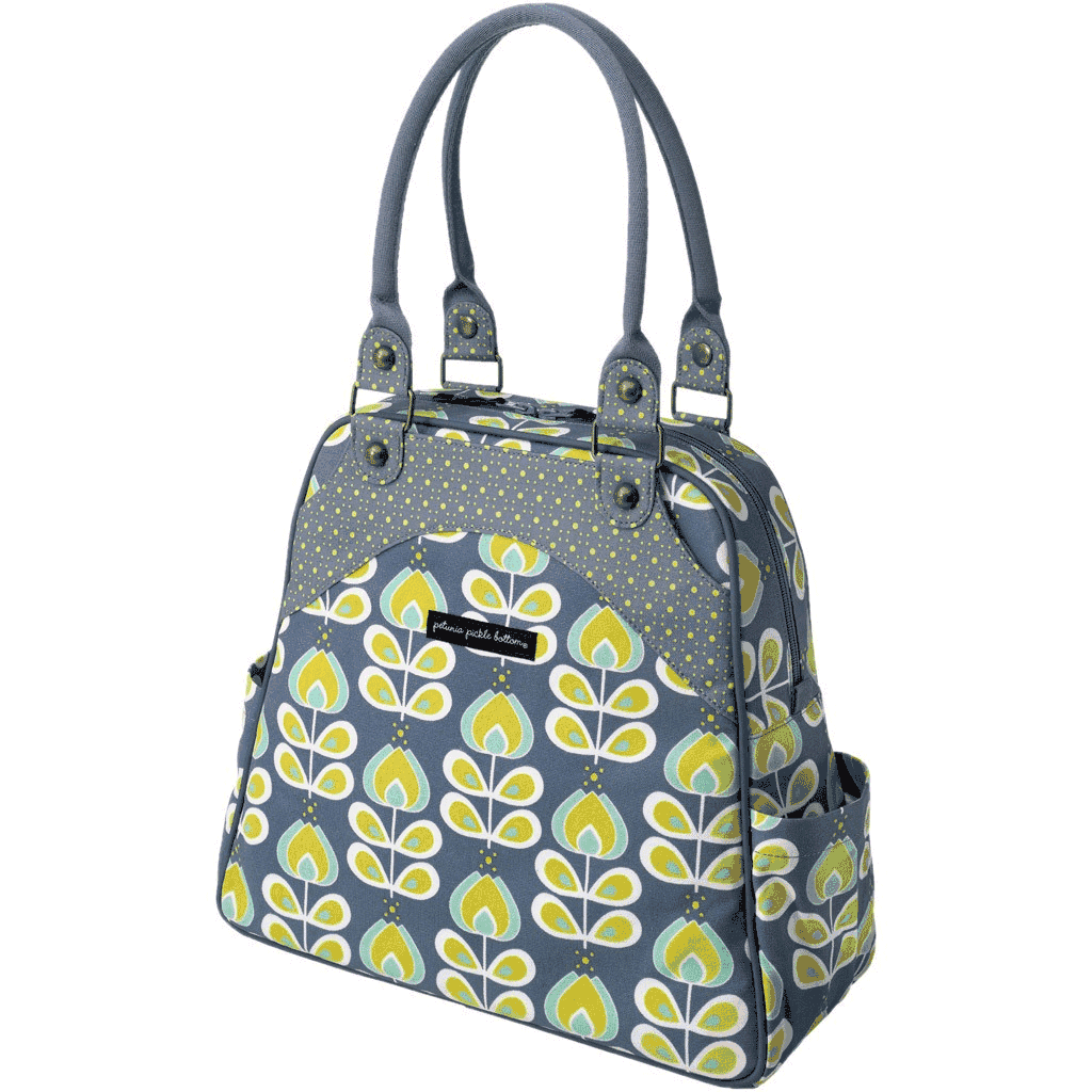 Petunia Pickle Bottom Organic Cotton Sashay Satchel in Twilight Tiger Lily