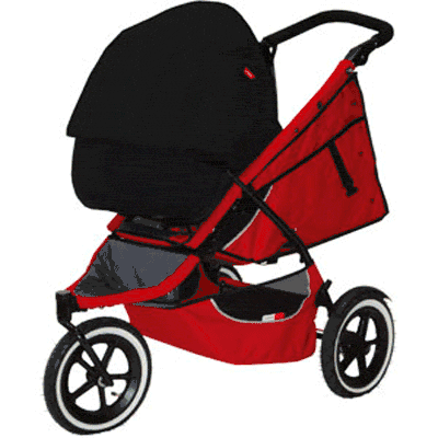 Phil & Teds Peanut Bassinet for Classic / Sport / Dash / Explorer / Hammerhead in Black/Black - PN-V1-55