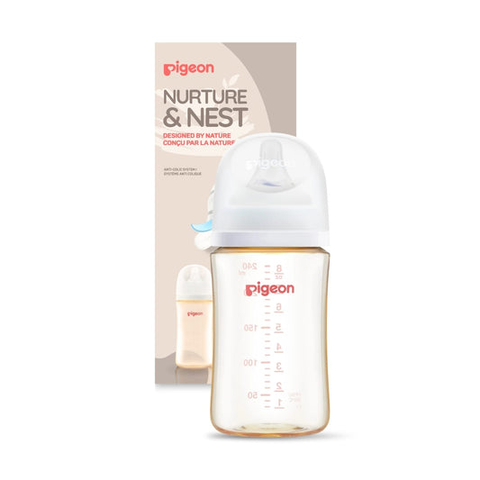 Pigeon PPSU Wide Neck Baby Bottle, 8.1 oz - 2 Pack
