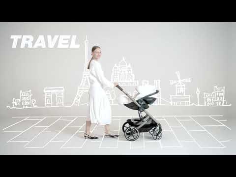 Cybex Balios S Lux 2 Stroller + Cot S Lux 2 Bundle - Silver Frame / Lava Grey - 522002395-522002349