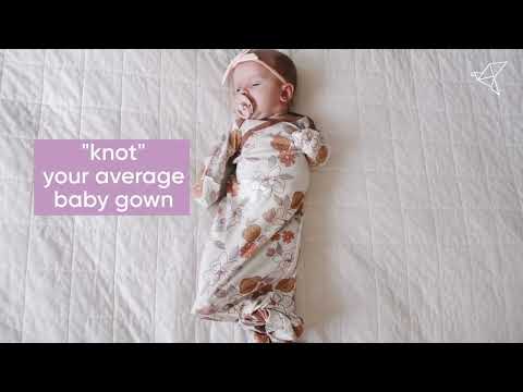 Copper Pearl Newborn Knotted Gown - Wild