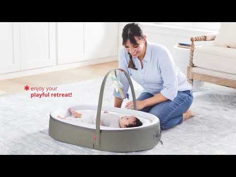 Skip Hop Playful Retreat Baby Nest - Grey Melange