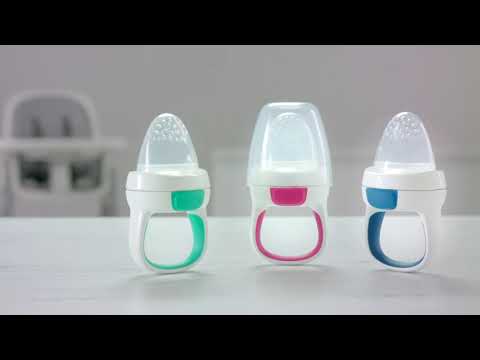 OXO Tot Silicone Self-Feeder 2 Pack - Teal / Pink