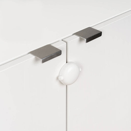 Qdos Adhesive Double Door Lock - White - 17-10001
