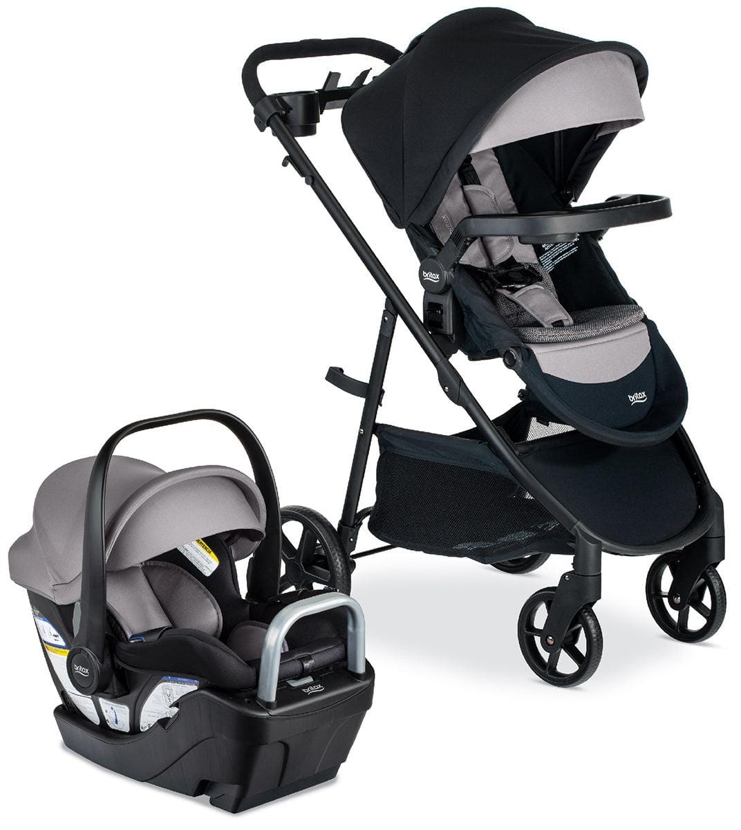 Britax OPEN BOX Willow Brook S+ Travel System with Alpine Anti-Rebound Base - Graphite Onyx - S14690800-OB