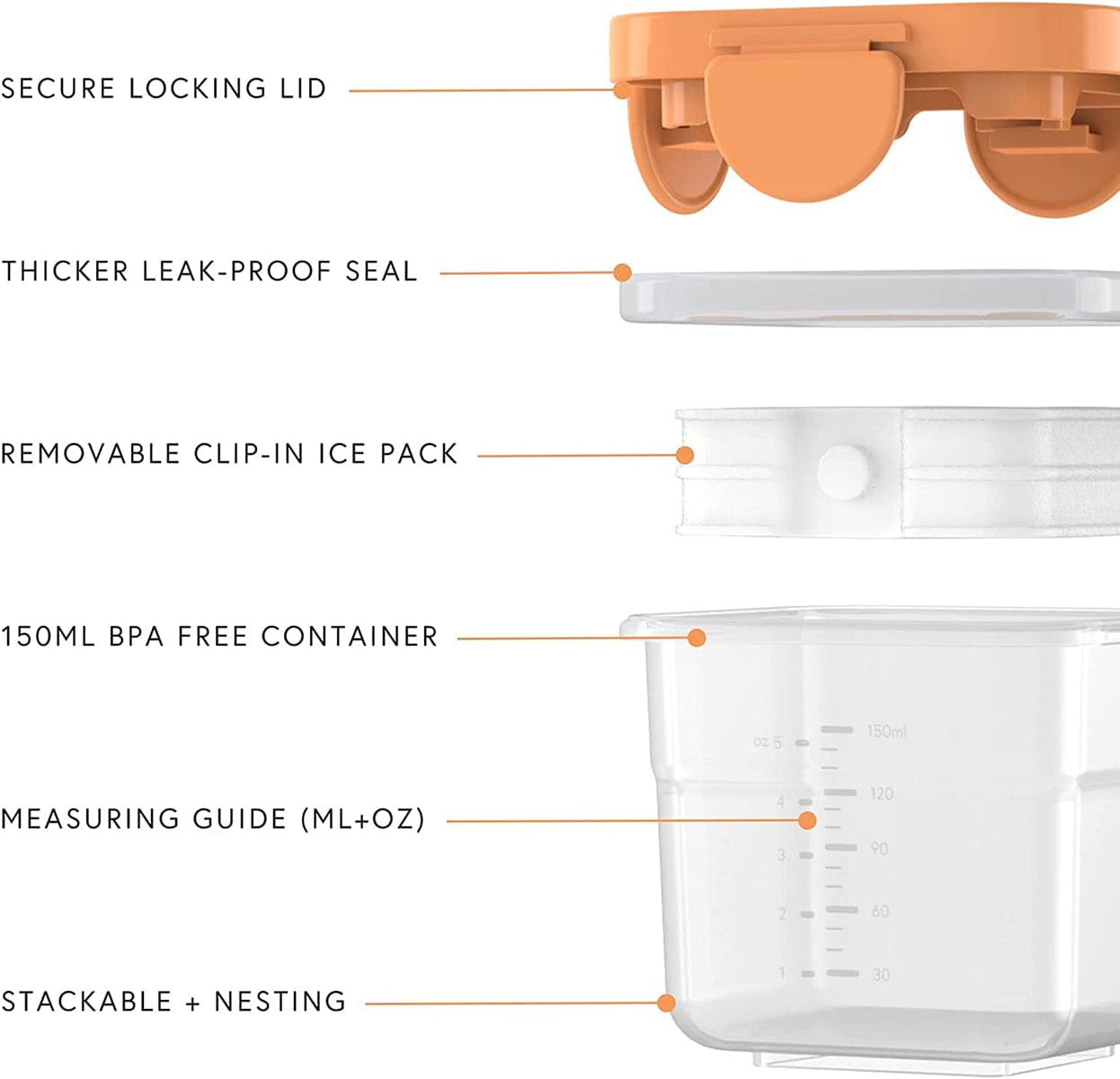 Quark Storii Cooling Food Storage Containers, 3 Pack - STORII
