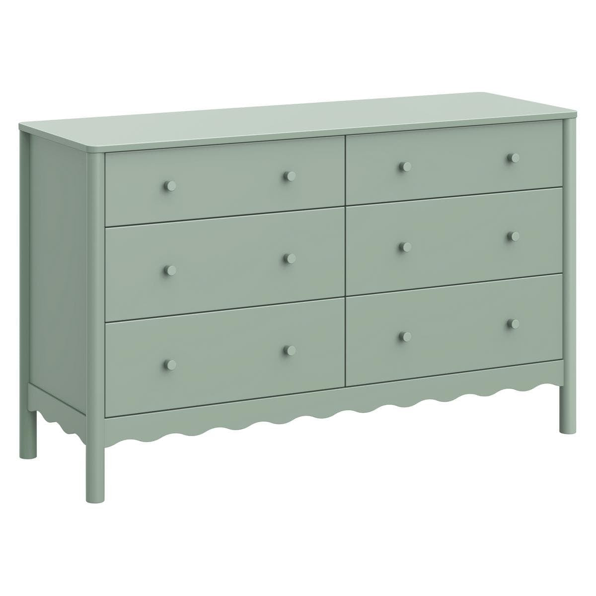Swell 6-Drawer Assembled Dresser in Light Sage Swell 6-Drawer Assembled Dresser in Light Sage