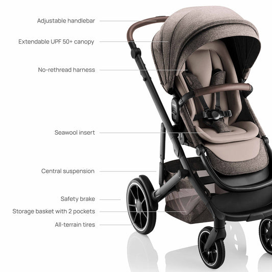 Romer Juni + Tura Travel System With Versa Base - Truffle - TD561T