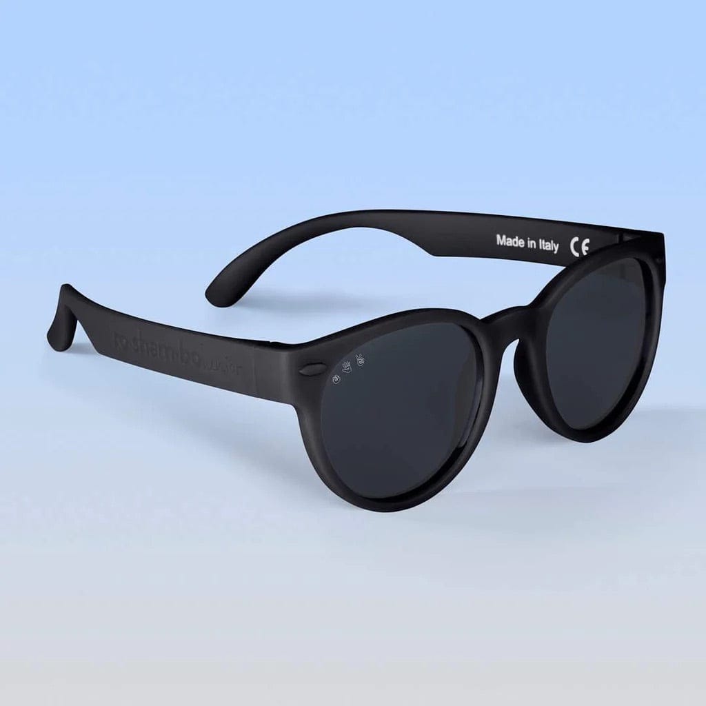 Roshambo Eyewear Polarized Baby Sunglasses - Bueller Rounds - Black / Grey (0-2 years) - B-P-BUELLER-ROUND