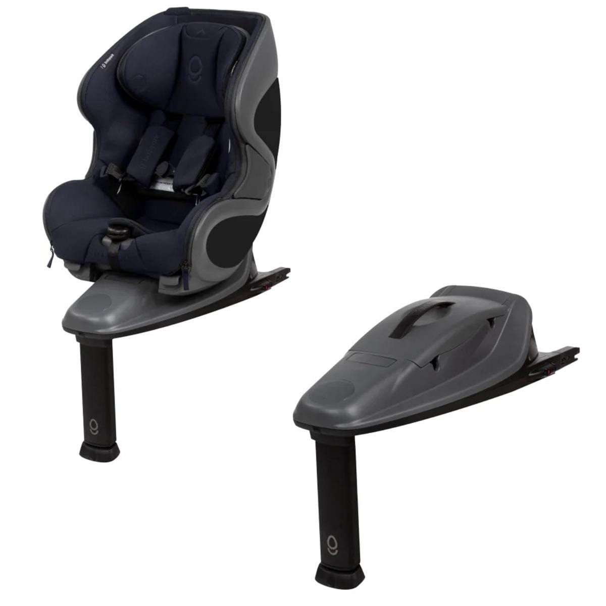 Babyark Classic Convertible Car Seat + Extra Base Bundle - Charcoal Grey / Midnight Blue - BASES-G011012010-05-02