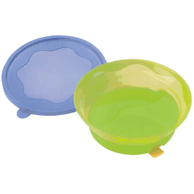 Sassy Less Mess Toddler Feeding Bowl in Blue - 322-Blue