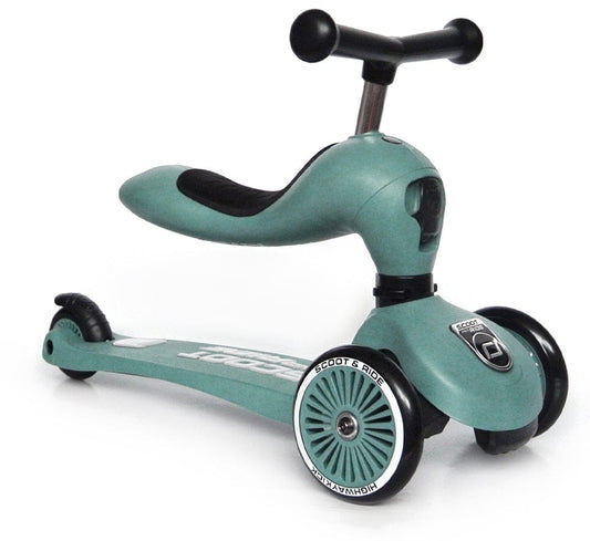 Scoot & Ride Highwaykick 1 Convertible Scooter - Forest - SRUS-HWK1-FOREST