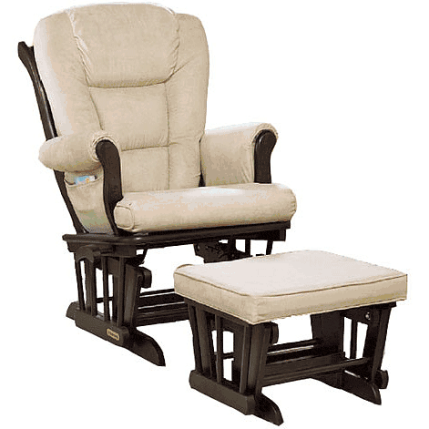 Shermag 37779CB-02-0182 Glider & Ottoman in Tea Finish - 37779CB-02-0182