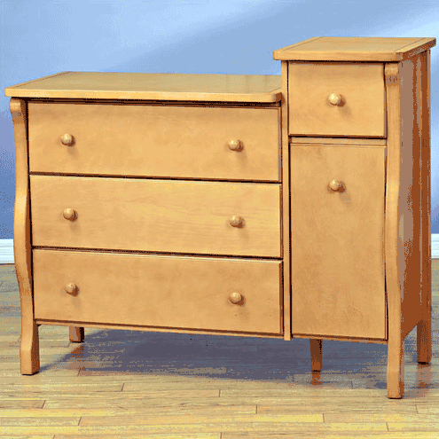 Simplicity Ellis Combo Dresser and Changer in Honey