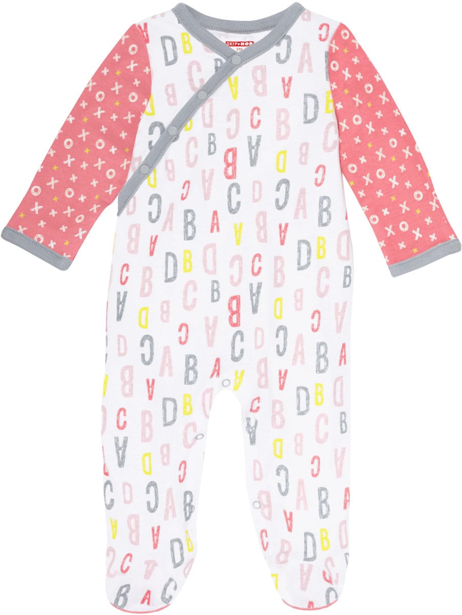 Skip Hop ABC-123 Side Snap Footie - skip-hop-abc-123-side-snap-footie