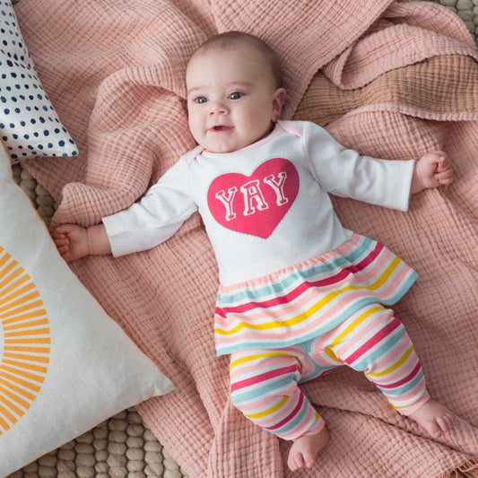 Skip Hop Baby Says Long Sleeve Tunic & Legging Set - Pink Stripes (3 Months) - 279507-3M