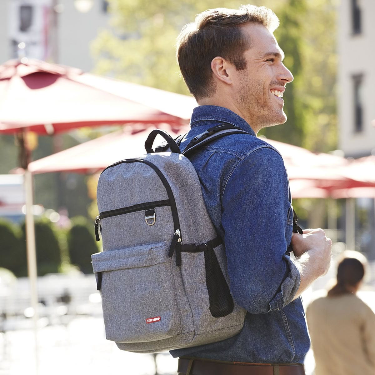 Skip Hop Duo Backpack Diaper Bag - Heather Grey - 201301