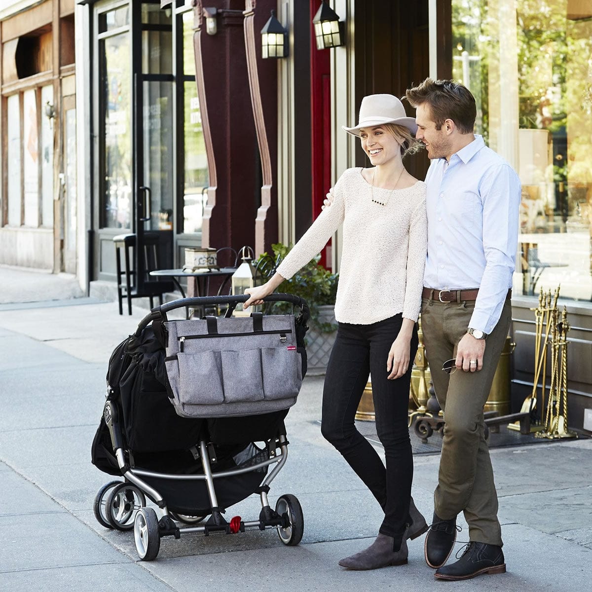 Skip Hop Duo Double Signature Diaper Bag - Heather Grey - 230014