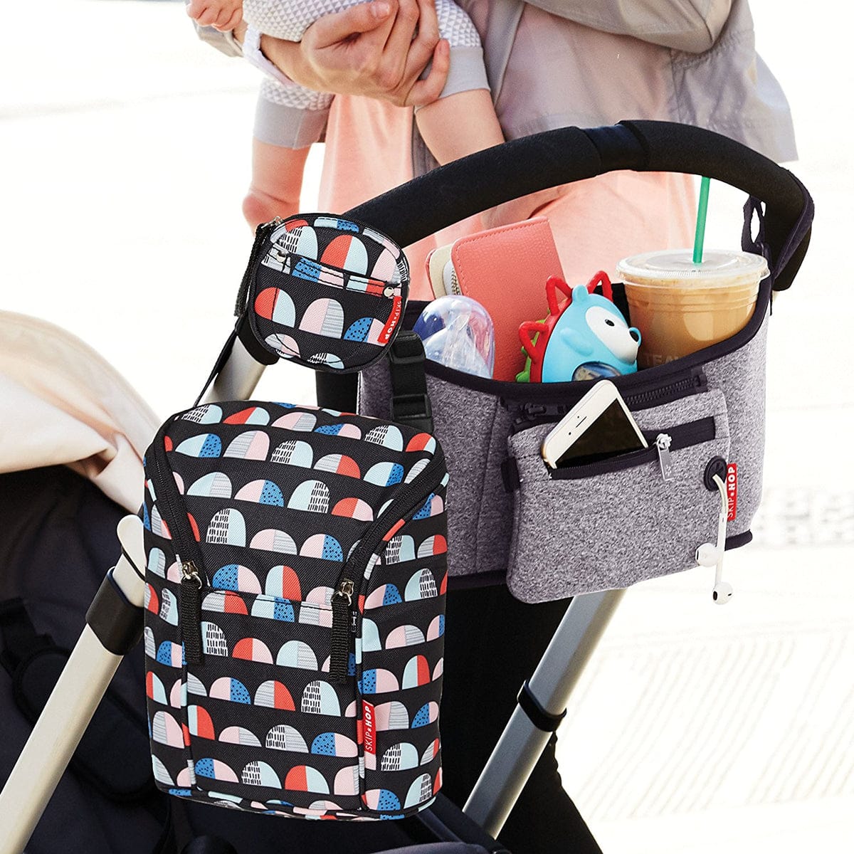 Skip Hop Grab & Go Double Bottle Bag - Dome