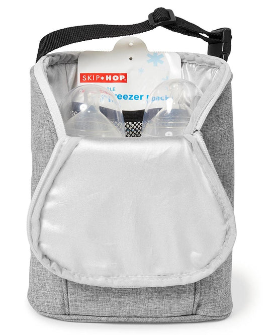 Skip Hop Grab & Go Double Bottle Bag - Grey Melange - 205315