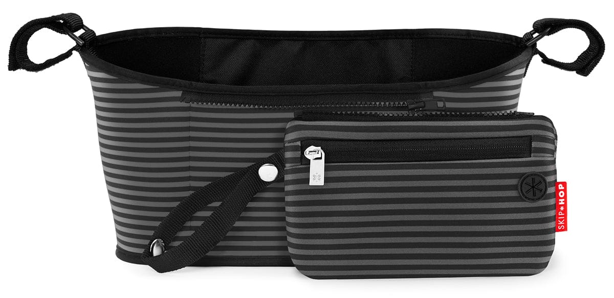 Skip Hop Grab & Go Stroller Organizer - Black/Grey Stripes - 9I633510