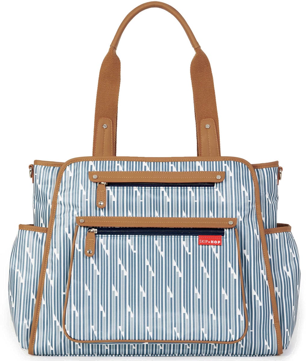 Skip Hop Grand Central Diaper Bag - Blue Spit Stripe