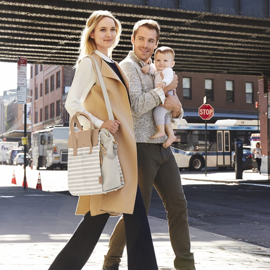 Skip Hop Highline Convertible Backpack Diaper Bag - Oyster Stripe