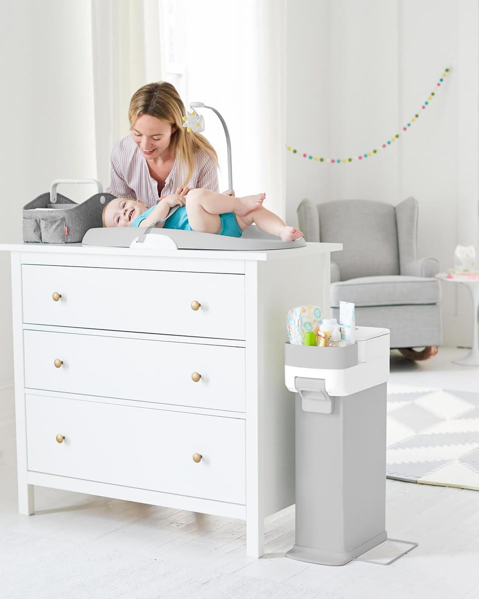 Skip Hop Nursery Style Diaper Pail - Grey