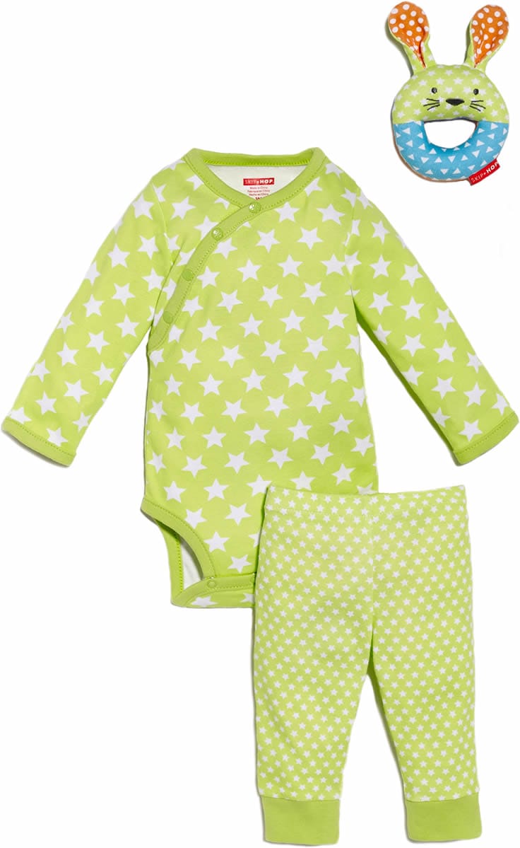 Skip Hop POP Print 3-Piece Gift Set - Lime (9 Months) - 279300-9M
