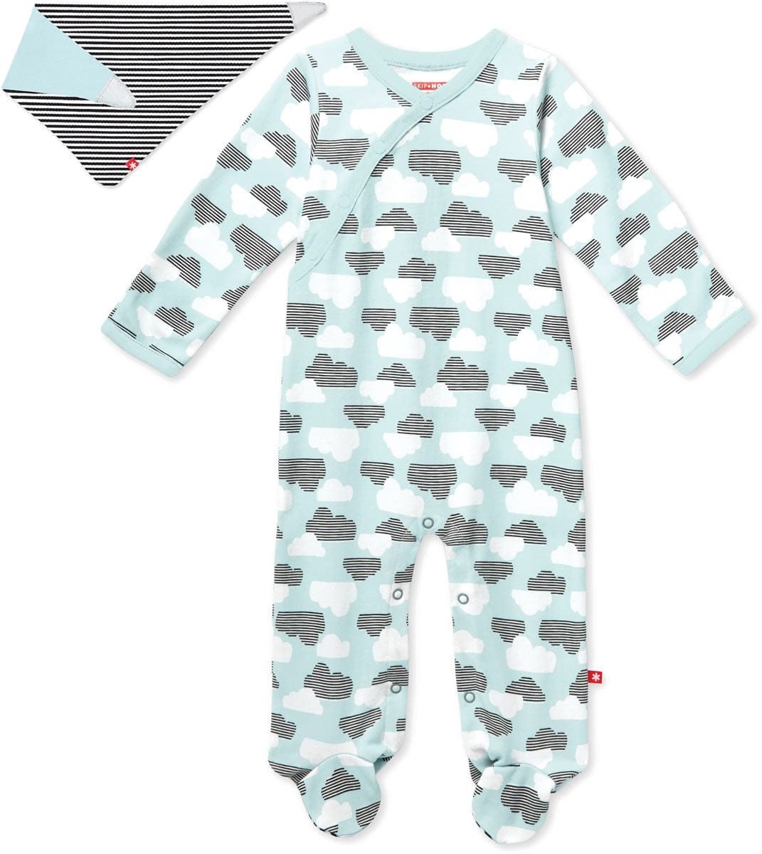 Skip Hop Star-Struck Footie & Bandana Bib - Blue (3 Months)