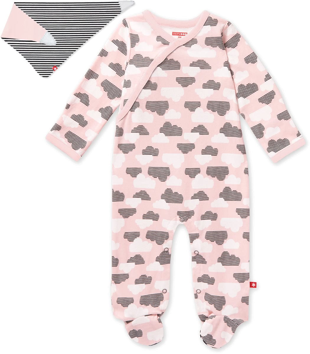 Skip Hop Star-Struck Footie & Bandana Bib - Pink (6 Months)