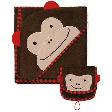 Skip Hop ZOO Hooded Towel & Mitt Set - Monkey